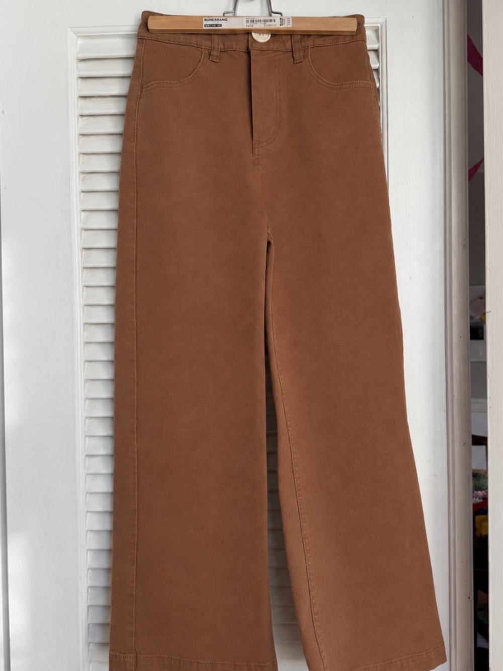 Whimsy + Row Camel Wide Leg High Rise Pants Size 26